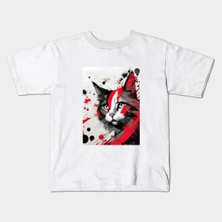 Cat Portrait: Marquis Mischief, The Crimson Stare Kids T-Shirt